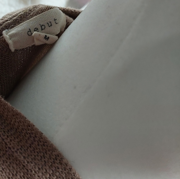 Debut Tan Long Sleeve Cardigan Size M - Picture 3 of 4